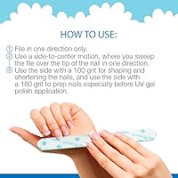 Flowery Green Core Disinfectable Nail Files, 100/180 Grit, 20 Pack — image 6