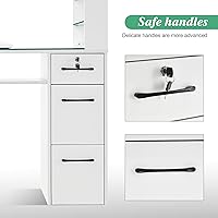 BarberPub Manicure Table with Drawers, White, 456019 inch — image 7