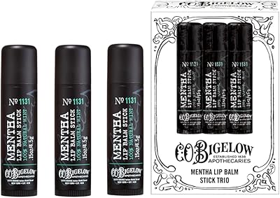 C.O. Bigelow Mentha Lip Balm Stick, 3-Pack
