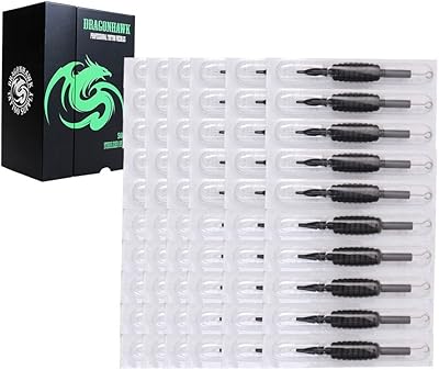 Dragonhawk 60 Counts Black Tattoo Needles Tubes Set