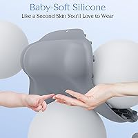 kixcvdm Silicone Bath Pillow, Gray — image 6