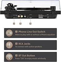SeeYing Turntable Vinyl Record Player with Bluetooth Output — image 3