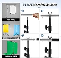 BEIYANG T Shape Backdrop Stand Kit 3.2 * 6.5 FT — image 3