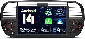 XTRONS PXS7250FBL Android 14 Car Stereo for Fiat 500 (2007-2015) Review