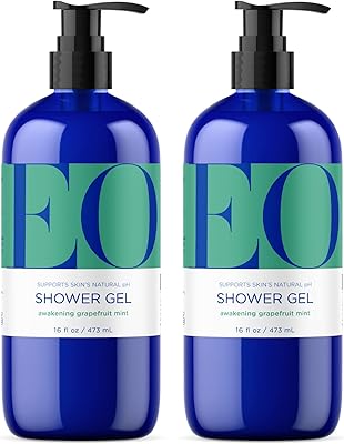 EO Shower Gel Body Wash, Grapefruit and Mint, 16oz (Pack of 2)