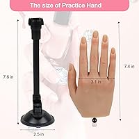 Rolomanve Nail Practice Hand with 500 Pcs Natural Coffin Nails — image 6