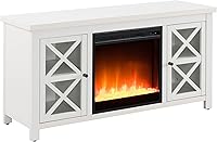 Henn&Hart Rectangular TV Stand with Crystal Fireplace for TVs up to 55″ — image 1