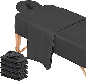 FACULX 12 Pcs 4 Sets Premium Microfiber Massage Table Sheet Set