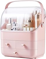 SUNFICON Large Makeup Organizer with Drawers - Pink — image 1