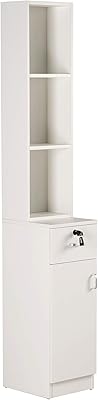 BarberPub Locking Wall Mount Hair Styling Station (White)