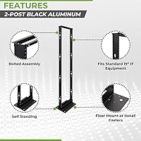 NavePoint 45U 2-Post Open Frame Server Rack — image 2