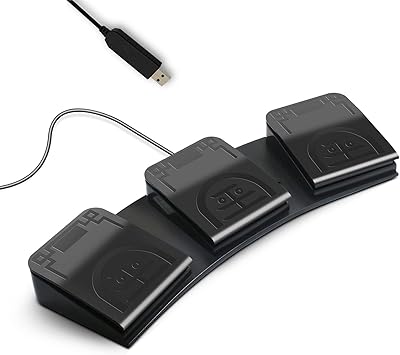 PCsensor FS2020U1 USB Foot Pedal 3-Key Programmable Switch