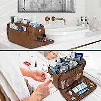 PAVILIA Toiletry Bag for Men, XL Brown — image 5