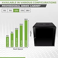 NavePoint 12U Wall Mount Network Cabinet — image 3
