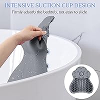kixcvdm Silicone Bath Pillow, Gray — image 7