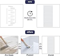 COSHOMER 40in x 84in White Sliding Barn Door with Brushed Nickel Hardware Kit — image 4