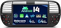 XTRONS PXS7250FBL Android 14 Car Stereo for Fiat 500 (2007-2015) — image 4