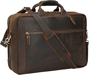 TIDING Men's Leather 15.6 Inch Laptop Backpack Convertible Briefcase Review