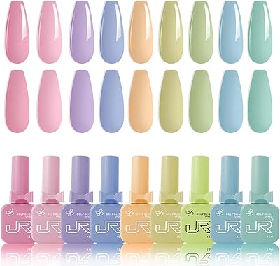 JR 9pcs 15ml Summer Color Gel Nail Polish Set
