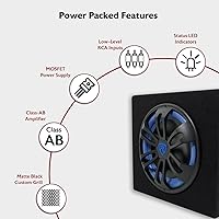 Rockville RVB12.1A 500W Active 12-inch Car Subwoofer — image 7