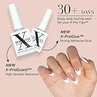 SXC Cosmetics French Tip Press On Nails Brown Series, Medium Almond X-Pro Tips Starter Kit — image 4
