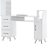 BarberPub Manicure Table 2636 White — image 1