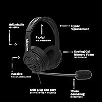 Discover D722U Noise Reducing USB Wired Headset — image 5