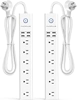 AUOPLUS 2 Pack Power Strip Surge Protector with USB — image 1