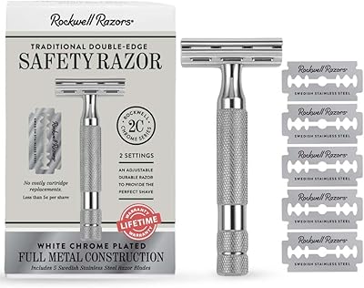 Rockwell Razors 2C White Chrome Double Edge Safety Razor