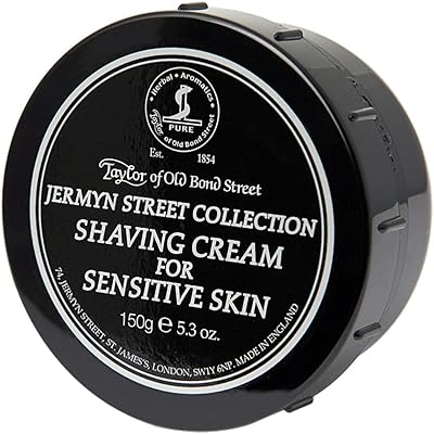 Taylor of Old Bond Street Jermyn Street Luxury Shaving Cream for Sensitive Skin, 5.3oz