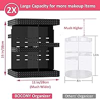 BOCONY Rotating Makeup Organizer - Black — image 2
