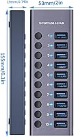 MaxLax 10-Port Aluminum USB 3.0 Hub — image 5