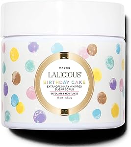 LaLicious Birthday Cake Whipped Sugar Scrub 16oz