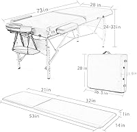 BestMassage Massage Table with Anti-Fatigue Mat — image 7