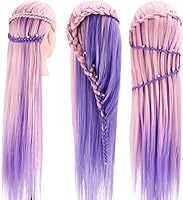 TopDirect 29″ Mannequin Head with Hair, Pink Purple — image 7