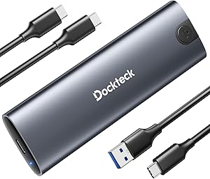dockteck M.2 NVMe SATA SSD Enclosure 10Gbps USB 3.2 Gen 2
