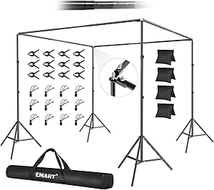 EMART Backdrop Stand 10x10x7ft Adjustable Background Support System Review