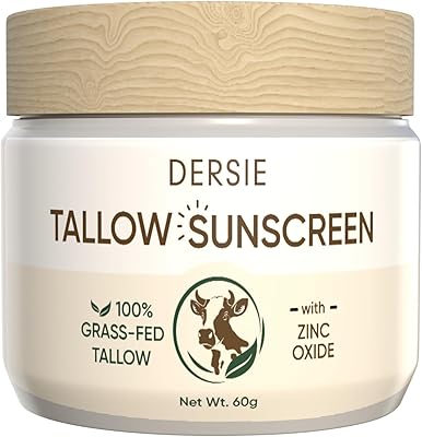Dersie Beef Tallow Sunscreen with Zinc Oxide SPF 30, 4.23oz