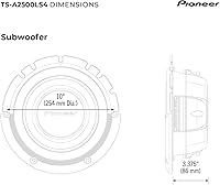 Pioneer A-Series TS-A2500LS4 10″ Subwoofer — image 6