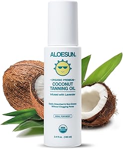 ALOESUN Organic Coconut Tanning Oil Spray 3.4 Oz Review