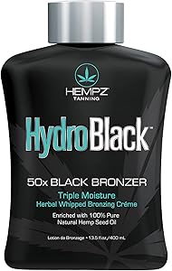 HEMPZ Hydroblack 50X Black Bronzer Self Tanning Lotion 13.5oz Review