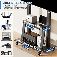 Duiliuu Mobile TV Cart Rolling TV Stand — image 5