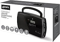 GPX R633B Portable Shortwave AM/FM Clock Radio — image 3