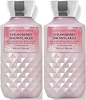 Bath & Body Works Strawberry & Snowflakes Super Smooth Body Lotion 8oz (2-Pack) — image 1