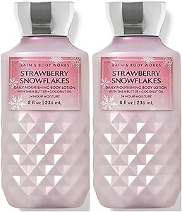 Bath & Body Works Strawberry & Snowflakes Super Smooth Body Lotion 8oz (2-Pack) Review