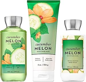 Bath & Body Works Cucumber Melon Trio Set 8oz Body Cream, 10oz Shower Gel & 8oz Body Lotion Review