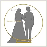 HAISIWLKJ 6.6ft Round Backdrop Stand with Red Arch Cover — image 2