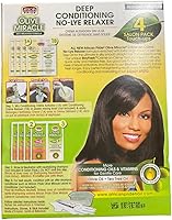 African Pride Olive Miracle Deep Conditioning No-Lye Relaxer Regular Kit 4-Count — image 2