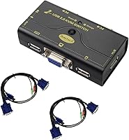 JideTech 2-Port USB VGA KVM Switch — image 1