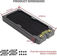 Dracaena.io 240mm 28mm Copper Radiator for Liquid Cooling — image 6